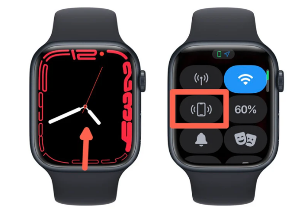 Apple Watch的找手機功能。