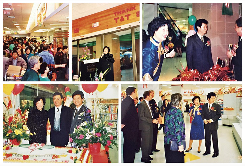 Metrotown創始店盛大開張。左下圖中間為美國大華超市陳河源董事長。