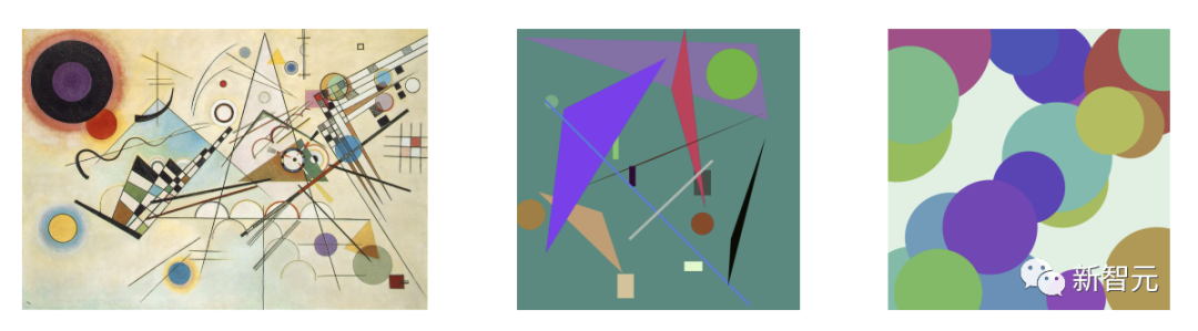 第一個示例中，為了測試GPT-4將藝術和編程結合的能力，研究人員要求GPT-4生成 javascript代碼，以生成畫家 Kandinsky風格的隨機圖像。