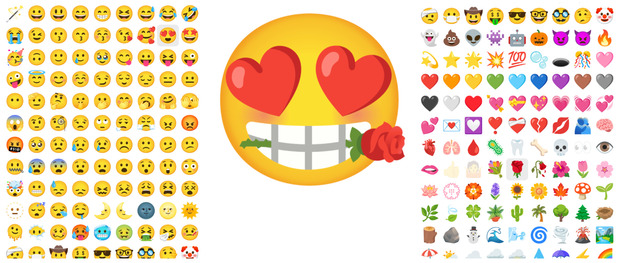 在Emoji Kitchen網站中創造表情符號。