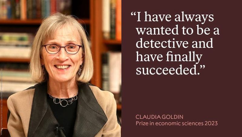 2023年諾貝爾經濟學獎頒給哈佛大學女經濟學家Claudia Goldin，她研究兩百多年來，社會變遷對男女收入差異造成的影響。