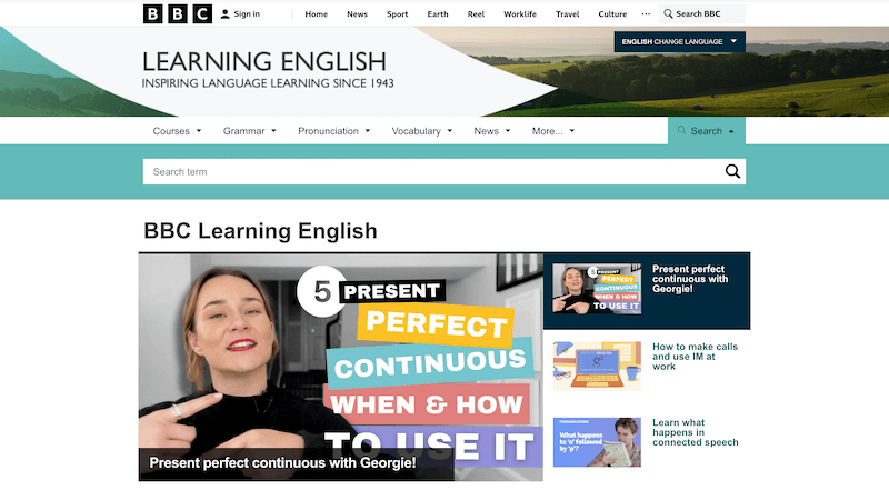 BBC Learning English website