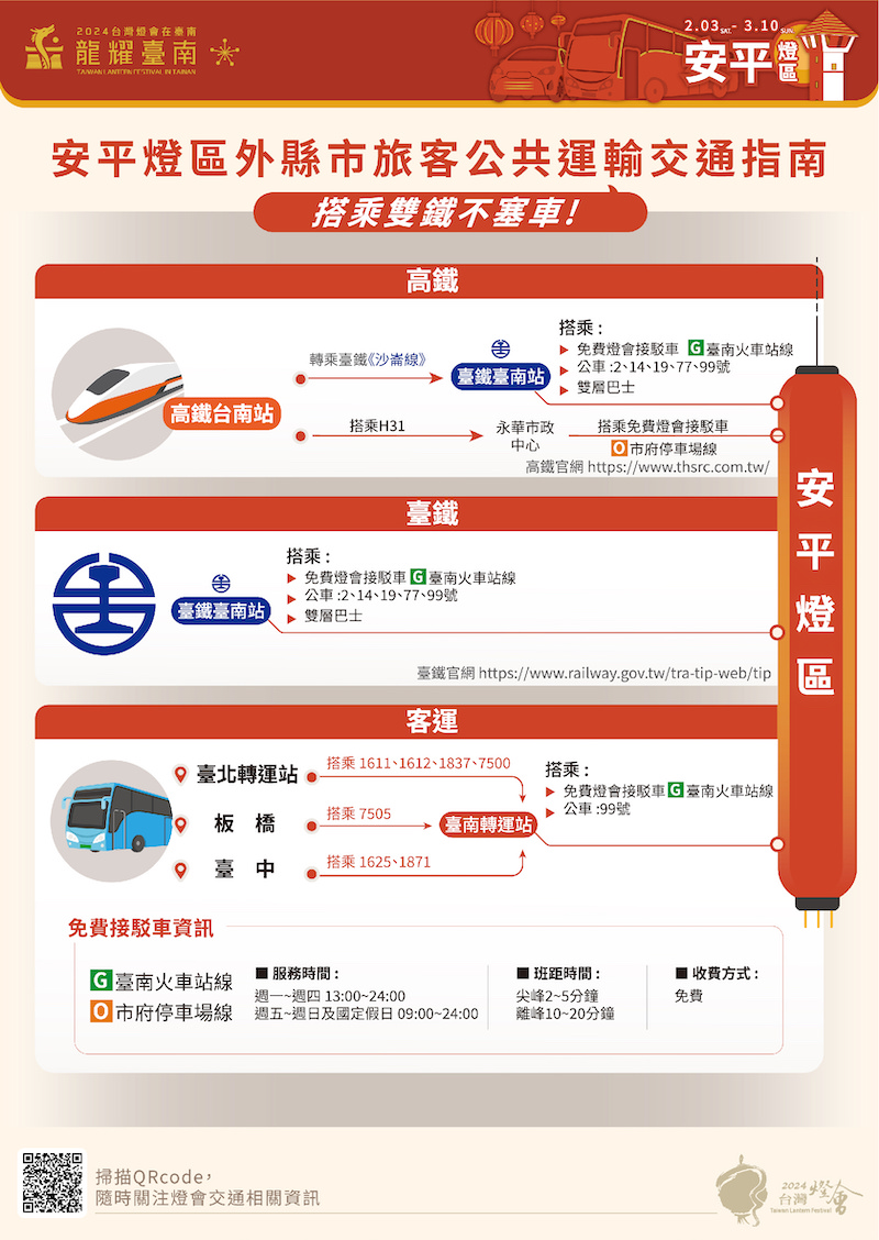 安平燈區交通運輸指南,2024台灣燈會在台南