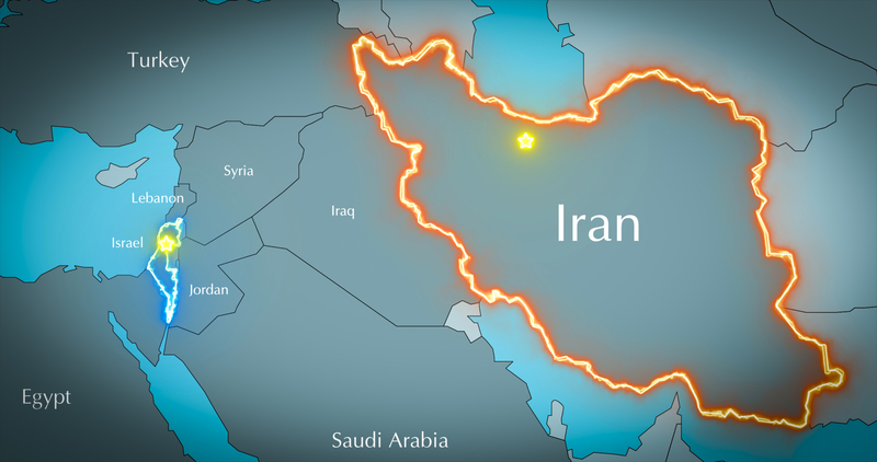 伊朗攻擊以色列地圖