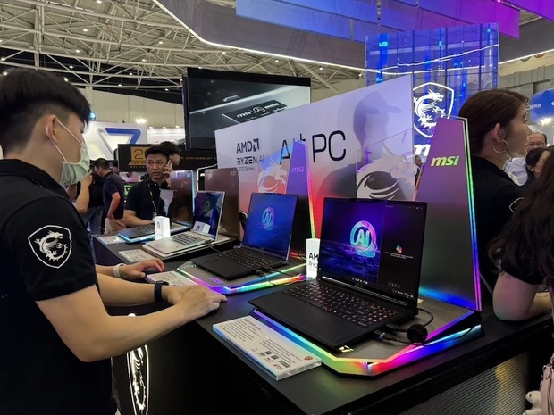 搭載AMD處理器的微星AI PC。