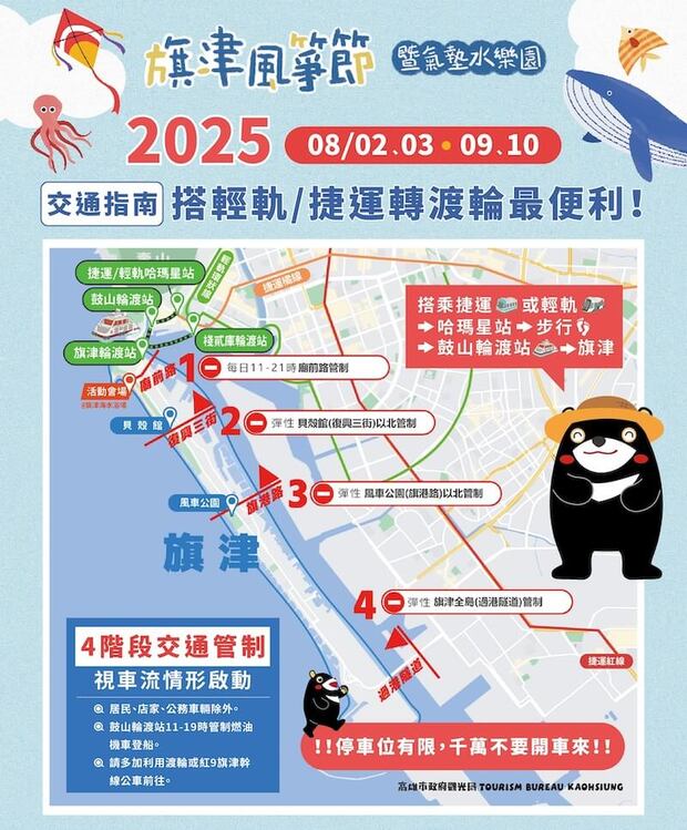 2025高雄旗津風箏節交通管制