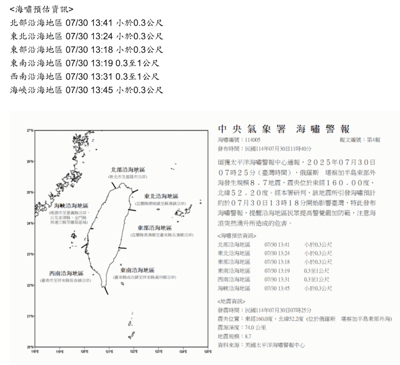 海嘯警訊