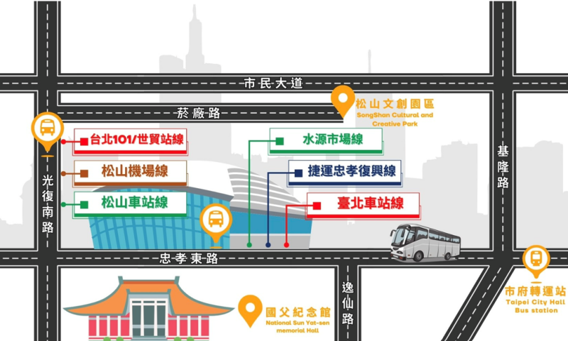 台北大巨蛋接駁車乘車處