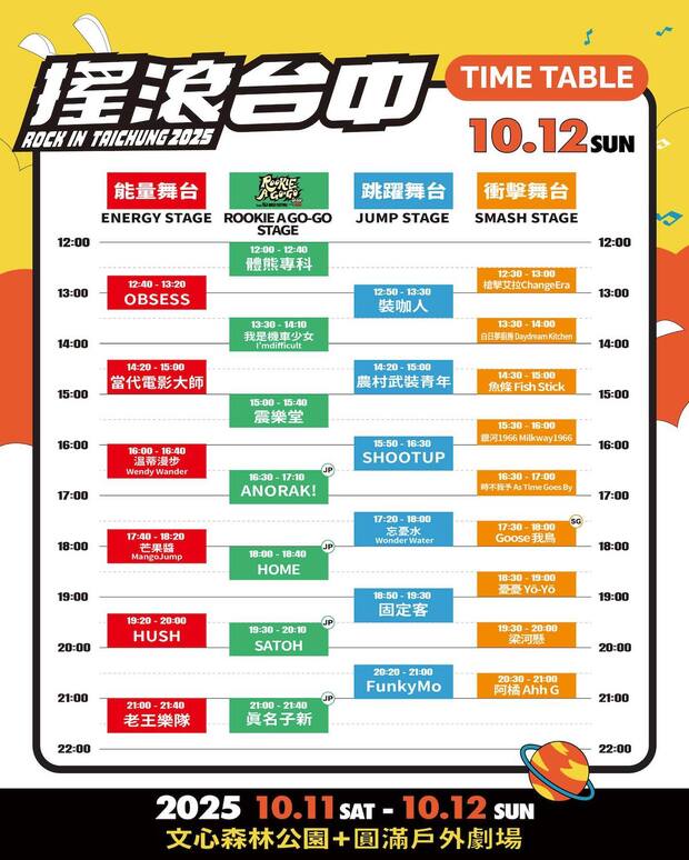 2025搖滾台中10/11-12登場！時間地點、演出卡司、節目表一次看－活動旅遊全攻略｜商周
