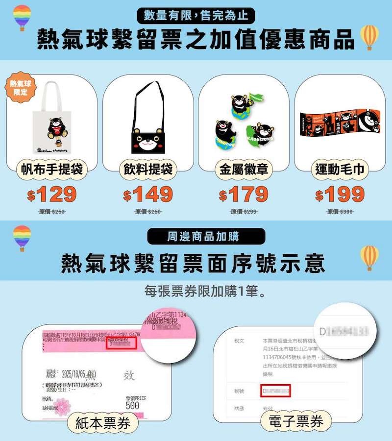 2025高雄愛月熱氣球周邊商品