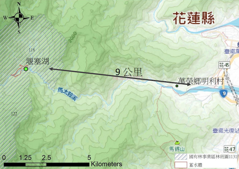 馬鞍溪堰塞湖位置