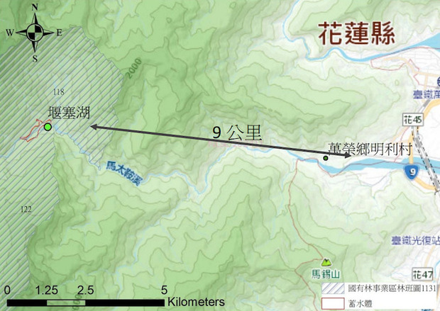 馬鞍溪堰塞湖位置