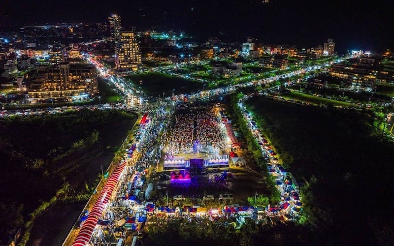 宜蘭頭城煙火美食攤位