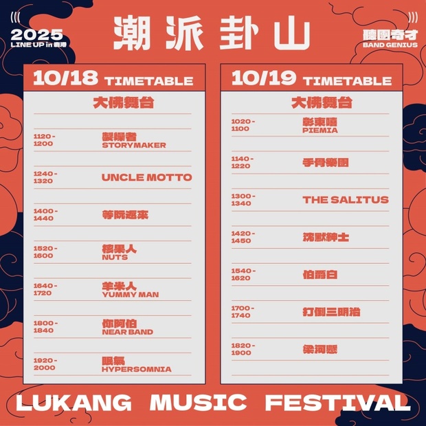 潮派卦山演出時間表