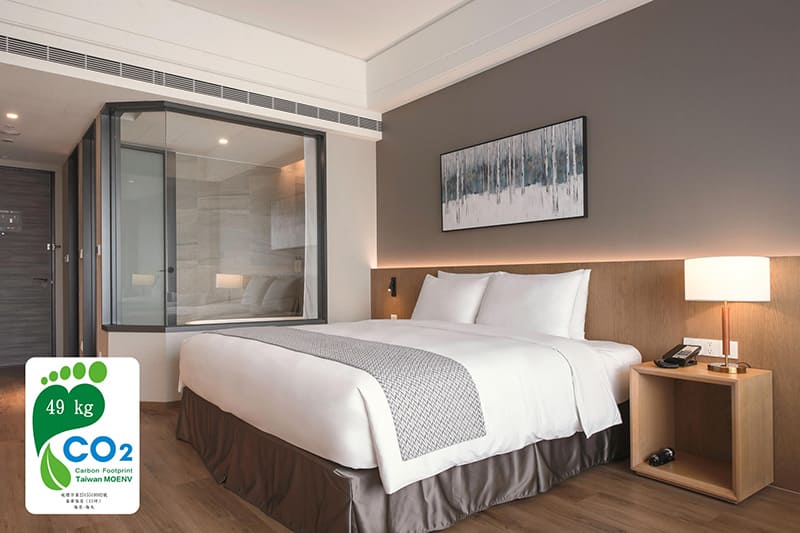 豪華客房-碳足跡標章(禧榕軒大飯店提供)