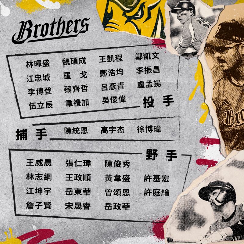 中信兄弟台灣大賽選手名單