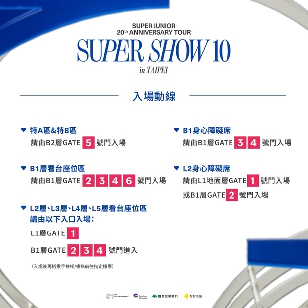 SUPER JUNIOR演唱會入場動線