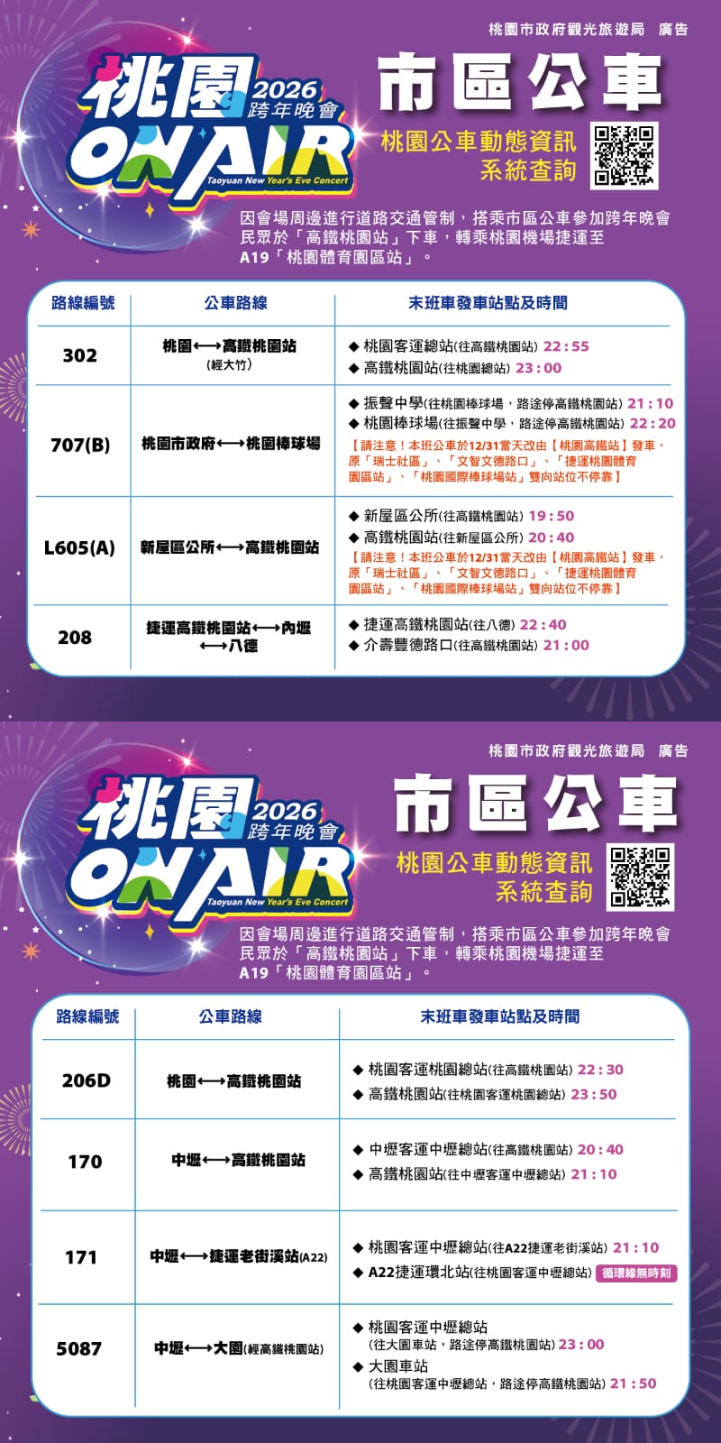 2026桃園跨年交通