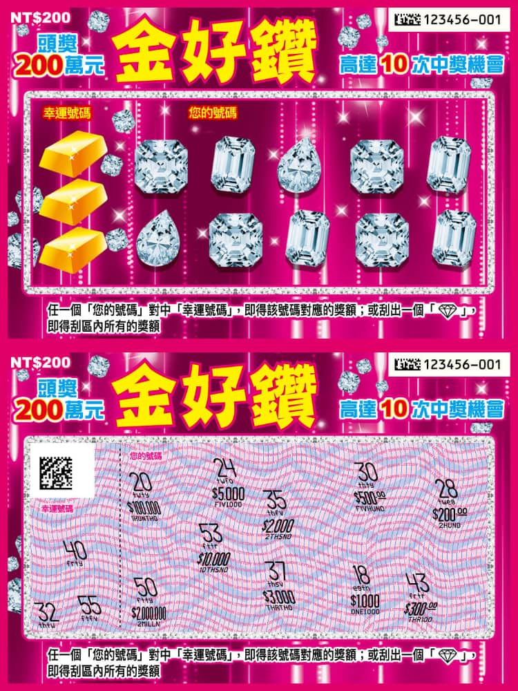 2026馬年刮刮樂金好鑽玩法