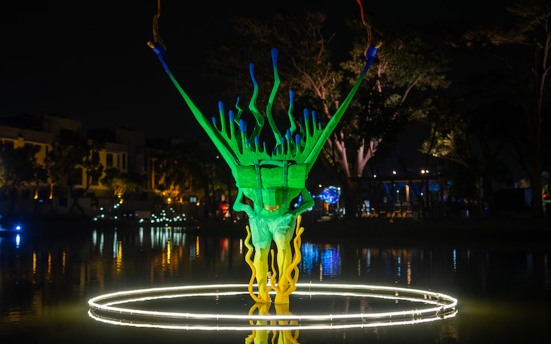 2026月津港燈節作品旅人往返的身體