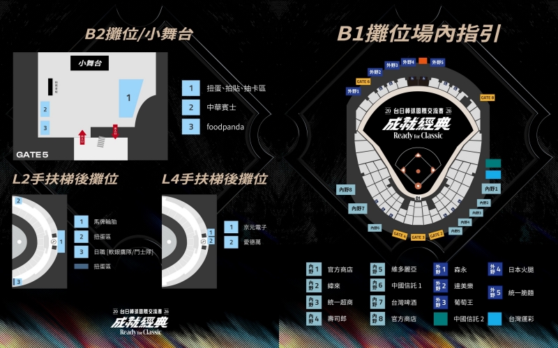 台日棒球國際交流賽位置圖