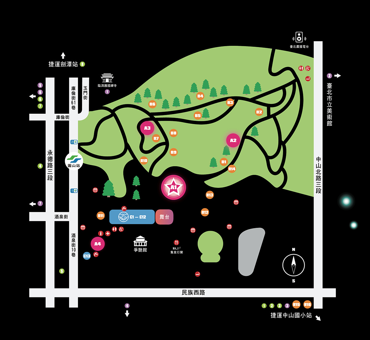 2026台北燈節花博展區地圖