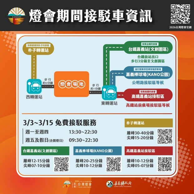 2026台灣燈會在嘉義接駁車資訊