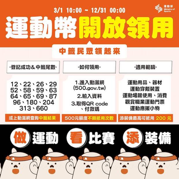 運動幣開放領用