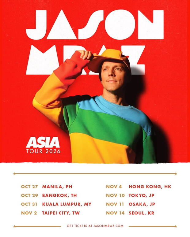 Jason Mraz﻿ 2026亞洲巡迴演唱會