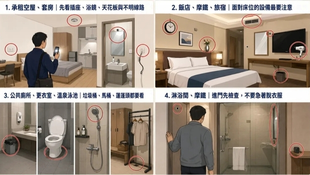 針孔攝影機可能藏在哪？
