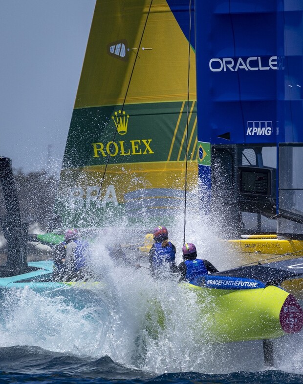 勞力士代言人瑪婷．格雷爾乘風破浪 ©Brett Phibbs for SailGP。