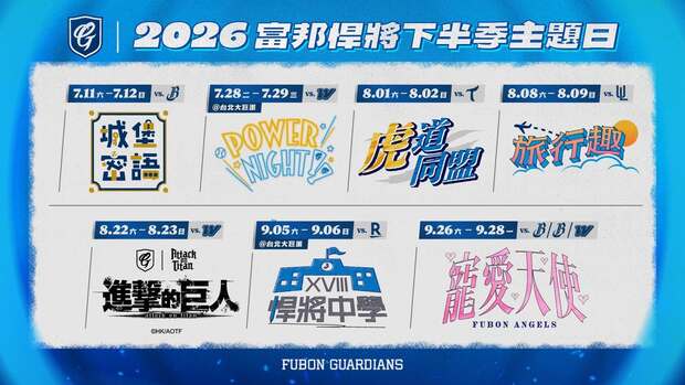 2026富邦悍將下半季主題日