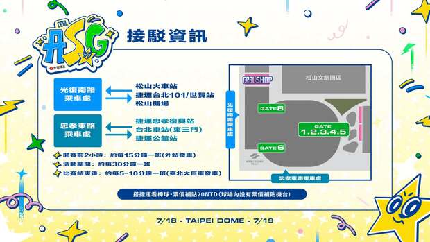 2026中職明星賽接駁資訊