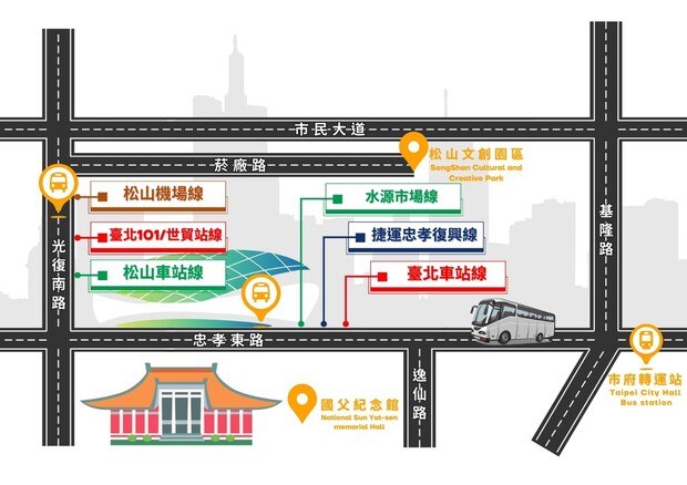 台北大巨蛋接駁車乘車處