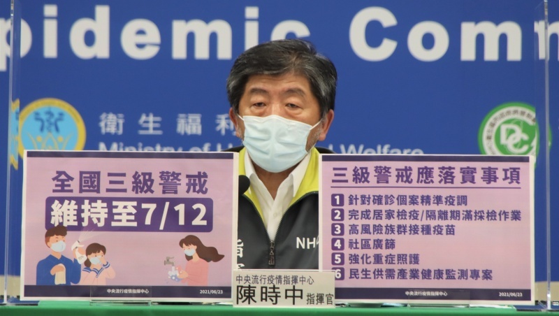 三級警戒三度延長至7月12日！陳時中：希望全民再忍耐