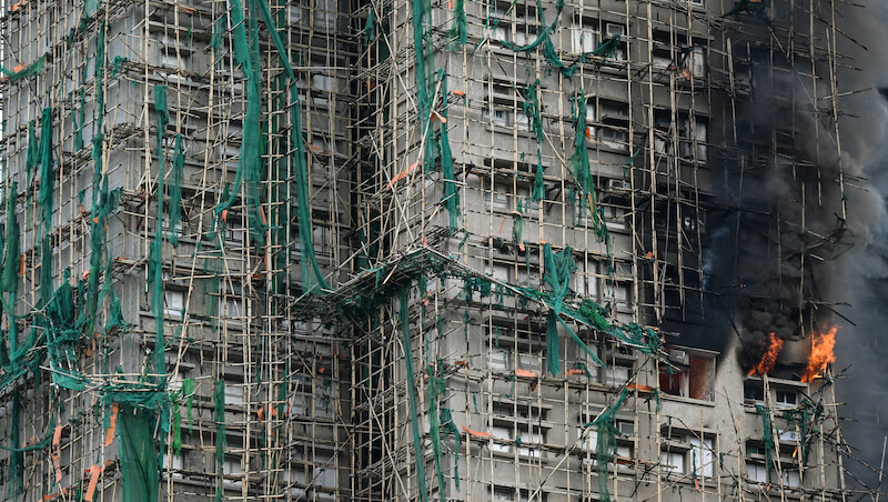 香港宏福苑大火，竹製棚架惹的禍？