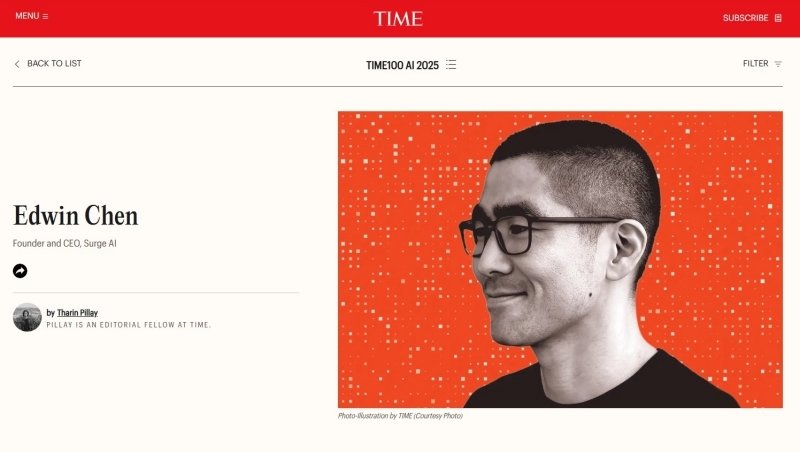 富比世最年輕400大富豪、父母來自台灣，Surge AI創辦人Edwin Chen是誰？