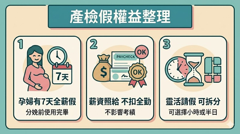 2026產檢假規定》天數、薪水怎麼算？請假證明與常見問題整理