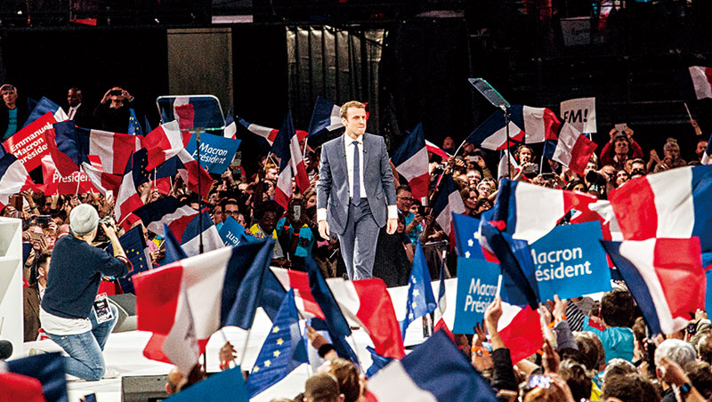 法國選出有史以來年輕總統馬克宏，他推出的500 億歐元振興經濟方案，預計到2022 年，要把失業率降到7％。