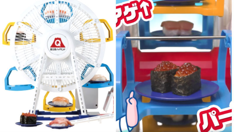 迴轉壽司遜掉了！日本最新創意小物，用「摩天輪+雲霄飛車」，咻～一聲把壽司送到你面前